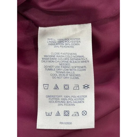 Lands End Quilted Down Puffer Vest Gray-Collar Full-Zip Womens Size L Petite - Picture 5 of 7